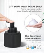 Black Bathroom Accessories Set 6 Pcs - Toothbrush Holder,Lotion Soap Dispenser,Foaming Soap Dispenser,Qtip Holder Dispensers,Vanity Tray,Bathroom Tumbler - Countertop Organizer-Bathroom Accessory Set