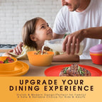 40-Piece Unbreakable Kids Dinnerware Set for Toddlers & Children, BPA-Free & Easy-Clean PP Plates and Bowls, Microwave & Dishwasher Safe, Complete Family Pack (Service for 8)