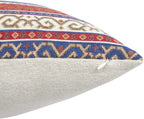 Large Throw Pillow Covers Red and Blue - 22 x 22 Inches Decorative Kilim Pillows, Boho Room Decor for Couch, Bohemian Outdoor Case for Farmhouse, Ethnic Shams, Aztec Tapestry, Patio