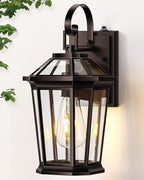 VIANIS Outdoor Wall Lights Dusk to Dawn, Oil Rubbed Bronze Exterior Lighting Fixtures for House, Waterproof ORB Porch Lights Wall Mount, Aluminum Outside Wall Sconce for Front Door, Garage