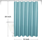 LaCyan 3 in 1 Waterproof Waffle Weave Shower Curtain and Clear Liner Set with 12 Stainless Steel Hooks Double Sided for Bathroom 72 Inches Heavy Duty Polyester Fabric Shower Curtains 72x84