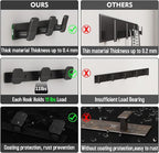 Coat Rack Wall Mount Coat Hooks - Black Hook Rack with 3 Hooks Aluminum Wall Rack Hooks for Hanging Coat Hat Bag Towel Hanger Rustproof Coat Holder