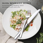 KINGSTONE Silverware Set, 20 Piece Flatware Cutlery Set for 4, 18/10 Stainless Steel Silverware Mirror Polished Dishwasher Safe for Home, Restaurant, Wedding, Party(Silver, 20 pieces for 4)