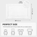 GRANNY SAYS Microfiber Bathroom Rugs Non Slip Washable, Water Absorbent Bathroom Mats for Tub, Soft Bath Mats for Bath Floor & Shower, 24" x 36", White Bath Rugs