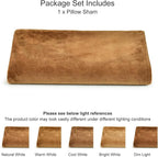PHF Super Soft Velvet Zippered Body Pillowcase, No Insert, 1 Pack Luxury Cozy Warm Pillow Sham Cover with Zipper, 20"X 54" Long Cozy Fuzzy Flannel Pillow Case, Brownish Camel