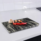 Koville Brazilian Natural Marble Cutting Board for Kitchen, 12x8inch Hand Crafted Marble Slab for Cheese, Charcuterie, Pastry Board - Wedding Gift, House Warming Gift