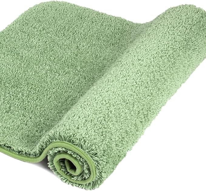 Walensee Large Bathroom Rug (24 x 72, Sage Green) Extra Soft and Absorbent Shaggy Bath Mat Machine Washable Microfiber Non Slip Luxury Floor Mat