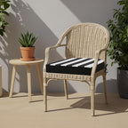 idee-home Outdoor Chair Cushions Set of 4, Thick 17" x 17" x 3" Outdoor Seat Cushions Patio Furniture Waterproof with Ties, Dining Pads