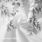Eucalyptus Shower Curtain, Blue Grey Watercolor Leaves with Floral Botanical Bathroom Decor, Waterproof Fabric Bath Curtain Set with Hooks, 72x78 Inches