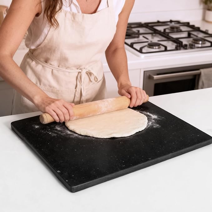 Natural granite Cutting Board- 16x12 Inch Kitchen Bakery Tool for Professional Chef & Baker's Tray - granite Display for Elegant Food Presentation & Stylish Kitchen Decor (black)