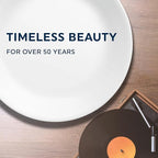 Corelle Vitrelle 18-Piece Service for 6 Dinnerware Set, Triple Layer Glass and Chip Resistant, Lightweight Round Plates and Bowls Set, Portofino