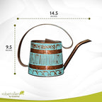ROBERT ALLEN MPT01508 Danbury Metal Watering Can, Teal/Copper