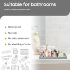 Vanity and Bathroom Tray, 15" ABS Countertop Organizer,Waterproof Vanity Tray for Toilet Tank,Perfume,Soap,Keys,Bathroom Accessories,Kitchen and Bath Trays,Non Slip Small Trays,Gray,2 Pack