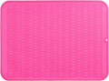 Silicone Dish Drying Mat for Multiple Usage,Easy clean,Eco-friendly,Heat-resistant Silicone Mat for Kitchen Counter or Sink,Refrigerator or Drawer Liner Rose 2XL 24 inches x 18 inches