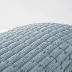 Fancy Homi 1 Pack Light Blue Long Lumbar Body Decorative Throw Pillow Covers 14x36 Inch for Bed Couch Bedroom Bench, Soft Corduroy Rectangle Solid Pillow Case 35x91 cm, Rustic Farmhouse Boho Decor