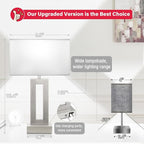 Bedroom Table Lamps Set of 2 - White Silver Touch Bedside Lamps with USB C+A, 3 Way Dimmable Gold Lamp for Nightstand, Modern Night Stands Lamps for Living Room End Tables