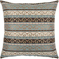 Kilim Throw Pillow Covers Turquoise and Black - 18 x 18 Inches Decorative Oriental Pillows, Boho Room Decor for Couch, Bohemian Outdoor Case for Farmhouse, Ethnic Shams, Patio