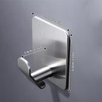 DELITON Adhesive Hooks - 4 Pack Towel Hooks Brushed Stainless Steel, Wall Hooks for Hanging Towels, Clothes, Keys, Stick to Bathroom, Kitchen or Bedroom