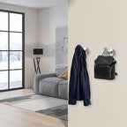 NearMoon Bath Towel Hooks- SUS 304 Stainless Steel Robe Hook Holder, Heavy Duty Coat Hook for Bathroom Livingroom Hotel Kitchen Garage, Wall Mounted (Brushed Nickel, 3 Pack)