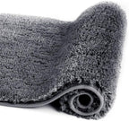 Walensee Non Slip Bath Mat (16 x 24, Dark Grey) - Soft Microfiber Shaggy Mat, Water Absorbent, Machine Washable, Thick Plush Shower Rug