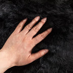 Rabbit Skin Fur Luxury Pillowcases Cushion Cover Soft Throw Cases for Living Rooms Pillow Case Cushion Cover (Black, 50×50cm（20in×20in）)