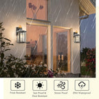Outdoor Wall Lights Dusk to Dawn Porch Lights Outdoor Wall Sconce Dusk to Dawn Porch Light Fixture Aluminum Waterproof Farmhouse Sconces for Outside Patio House 2 Pack