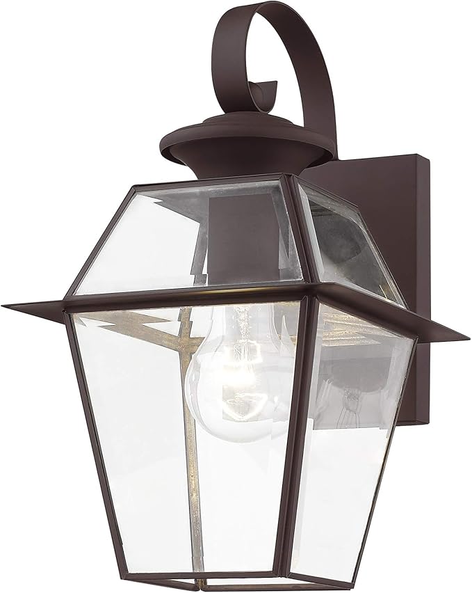 Livex Lighting 2181-07 Westover 1-Light Outdoor Wall Lantern, Bronze