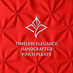 COTTON STICH Pinch Pleated Standard Pillow Shams Set of 2 Red 600 Thread Count Super Soft Red Pinch Pillow Shams Standard 20" x 26" Size 100% Egyptian Cotton Decorative Pillow Covers Set