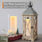Homemory 10" x 4" Large Waterproof Outdoor Flameless Candles with Remote Control and Timer, Battery Operated Flickering LED Pillar Candles for Outdoor Larterns, Porch, Long Lasting, Set of 4