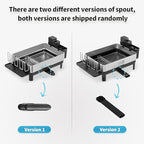 Dish Drying Rack, 304 Stainless Steel Dish Racks for Kitchen Counter, Dish Drainers with Automatic Drainage, Utensil Holder & Cups Holder, Space Saving Kitchen Organizer, Black