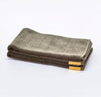 【Proof of Purity】 Hand Towel, 14 x 28 inch, 100% Organic Cotton, OliveGreen(Marked as Dark Gray),Double-Ply Yarn 30/2, Oeko-Tex Class 1, Loop-Dense, Made in Japan,Pack of 2