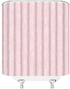Pink Botanical Shower Curtain Vintage Herbs Floral Farmhouse Cute Boho Leaves Plant Retro Flowers Bathroom Curtain Set with Hooks(74.8" Wx70 H)