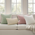 MIULEE Pack of 2 Couch Throw Pillow Covers 20x20 Inch Neutral Cream Modern Boho Accent Decorative Pillow Covers Soft Chenille Farmhouse Cushion Covers for Home Decor Bed Sofa Living Room