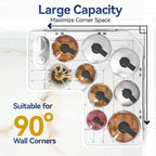 YASONIC Corner Shower Caddy Organizer, 3-Pack Adhesive Rustproof Stainless Steel Shower Shelves with Soap Holder, No Drilling Shower Storage Rack for Family Renters Bathroom, White