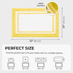 GRANNY SAYS Microfiber Bathroom Rugs Non Slip Washable, Water Absorbent Bathroom Mats for Tub, Soft Bath Mats for Bath Floor & Shower, Bath Rug, 20" x 32", Yellow