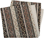 Kilim Throw Pillow Covers Khaki and Black - 22 x 22 Inches Decorative Porch Pillows, Boho Room Decor for Couch, Bohemian Outdoor Case for Farmhouse, Ethnic Shams, Moroccan Pattern