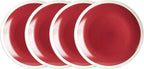 Rock Ridge Speckled Stoneware Dinnerware Set (12pc Set, Garnet and Ivory)