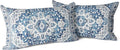Snycler Boho Throw Pillow Covers 12x20 inch Set of 2 Blue Boho Rug Carpet Double Sided Pattern Cotton Soft Pillow Case Cushion Cover Pillowcase for Couch Sofa Bed Decorative
