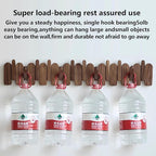 Wall Mounted Piano Key Hanger | Flip Style Hook | Entrance Wall Art Hook, Made of Oak Wood (3 Times Painted, 4 Times Polished) (Arc Beech, 10Hooks)