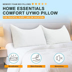 Adjustable Side Sleeper Pillow for Neck and Shoulder Pain Relief, Cooling Shredded Memory Foam Pillows for Sleeping, Queen Curved Bed Pillows Firm and Soft (1, White, U-Shape)