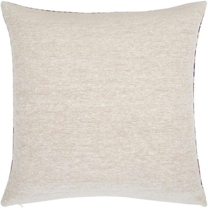Decorative Throw Pillow Covers Red and Blue Kilim - 16 x 16 Inches Boho Pillows, Oriental Room Decor for Couch, Bohemian Outdoor Case for Farmhouse, Ethnic Shams, Aztec, Indian