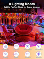 Christmas Lights with 300 LEDs, 100FT Connectable Plug in Fairy String Lights for Outdoor Tree and Indoor Décor, 8 Modes & Timer, IP65 Waterproof Lights for Yard Garden Decor (Multi-Color)