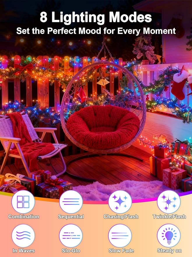 Christmas Lights with 1000 LEDs, 328FT Extra Long Plug in Fairy String Lights for Outdoor Tree and Indoor Décor, 8 Modes & Timer, IP65 Waterproof Lights for Yard Garden Decor (Multi-Color)