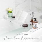40" Supreme Plus- Luxury Bathtub Tray Caddy- 3/8" Thick, Clear Bath Tub Tray Table for 1 or 2 Bathers, Acrylic Bathtub Caddy, iPad and 2 Wine Glass Holders (Supreme Plus, 40")