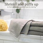 GILDEN TREE Waffle Hand Towels for Bathroom Quick Dry Towel Super Absorbent Thin 100% Cotton Hand Towels Lint Free, Hand Towels for Bathroom Set of 2, Classic Style (Pewter)