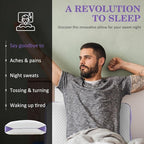 HOMELAB Adjustable Shredded Memory Foam Pillows King Size, Cooling Bed Pillows for Sleeping with Removable Cover, 2 Packs Medium Pillows for Side Stomach & Back Sleepers, 20"x34"