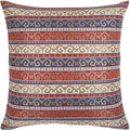 Large Throw Pillow Covers Red and Blue - 22 x 22 Inches Decorative Kilim Pillows, Boho Room Decor for Couch, Bohemian Outdoor Case for Farmhouse, Ethnic Shams, Aztec Tapestry, Patio