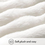 MIULEE Pack of 2 Decorative Pillow Covers Thick Soft Plush Faux Fur Throw Pillows Christmas Luxury Home Decor for Winter Holiday Couch Bedroom Living Room Sofa,18x18 Inch White