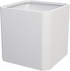 Steel Planter Box-24"x24"x24"-Large Square Planter Box-Outdoor Indoor-Cube Steel Planter Heavy Duty White Metal Planter Flower Pot Commercial Residential for Home Garden Porch Hotel Patio