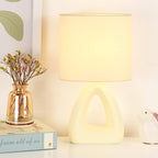 LAMPWELL LILA Small Table Lamp for Living Room as Bedside Table Lamp for Bedroom,Modern Ceramic Table Lamp,Kids Table Lamp,Night Table Lamp,6.7×3.94×H11.8IN,Bulb Excluded,Milk curry (Cream) Table Lamp